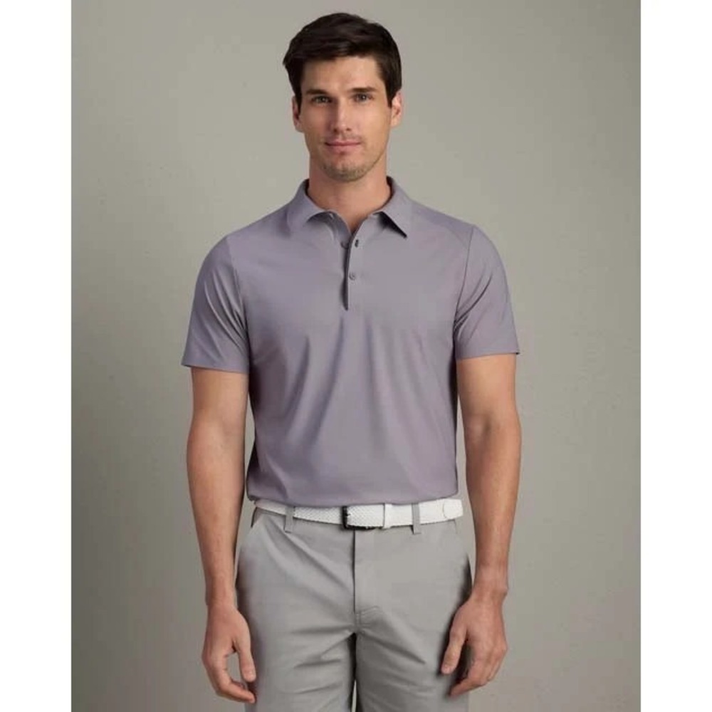 NWT Rhone Approach Tech Polo Shirt Mens M Purple Performance Golf Stretch New